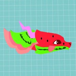 cute watermelon dragon puppet
