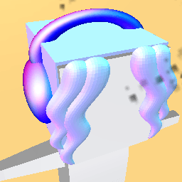 Shiny Hair With Headphones