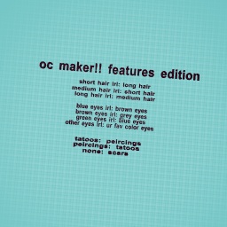 OC maker features