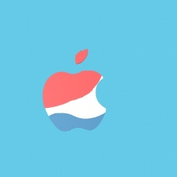 Apple logo with pepsi
