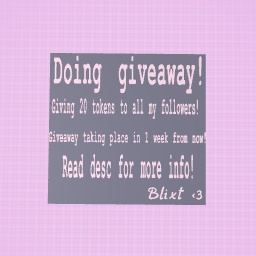 Giveaway for my followers!