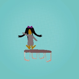 Girl on trampoline