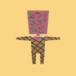 Sprinkled Starwberry ice cream