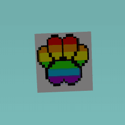 Rainbow puppy paw!