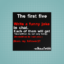 The first five !!(from my follower)!!