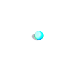 Colourful light blue ball