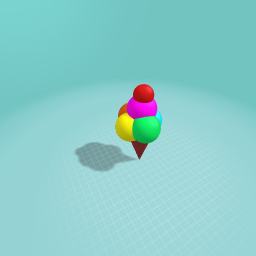 Fruit ice cream sundae