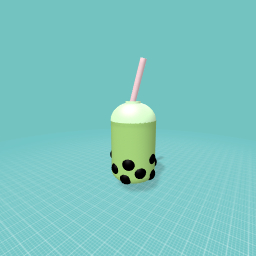 GIANT Matcha-strawberry Boba