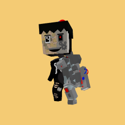 Upgraded cool cyborg with laser canon