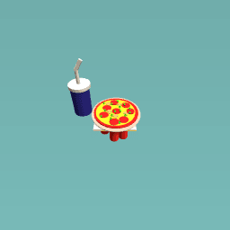 pizza and drink