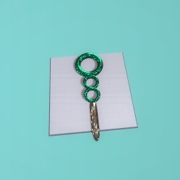 My green and silver bubble wand