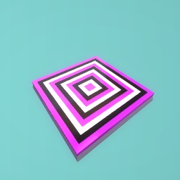 The pink and black and white square