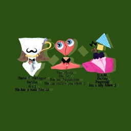 Three weirdcore OCs