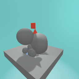 Space ship and rocks