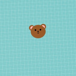 Cute smaller head brown bear