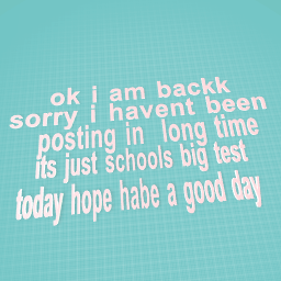 i ammmmmmmmmmmmm backkk yalll