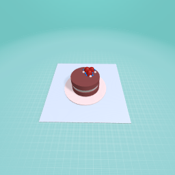 Chocolate cake with berries (day 2 of making food art)