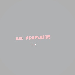 Hai people ! :D