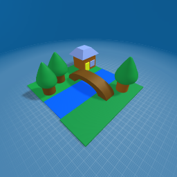 Small house by the river