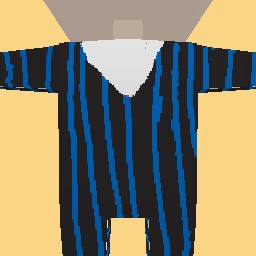 Black clothes with blue stripes