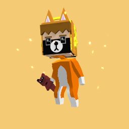 Cat Boy With Freddy Plush With Gold Headphones