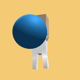 Small blue yoga ball