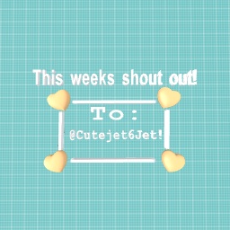 This weeks shout out!