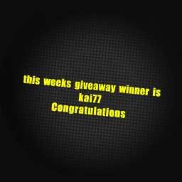 This week's giveaway winner!!!