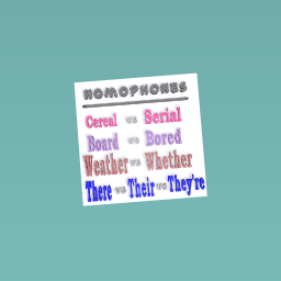 English Lesson: Homophones