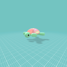 Cute pink turtle