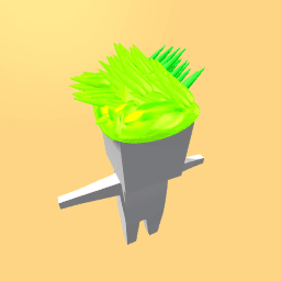 Green spiked hair