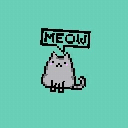 Pusheen cat pixel art