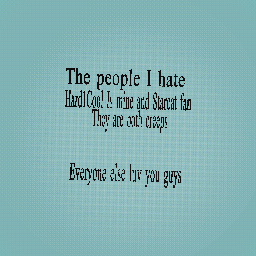 People I hate