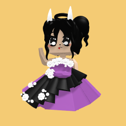 white, black, and purple prom dress