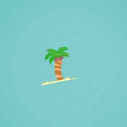 Palm tree on sand