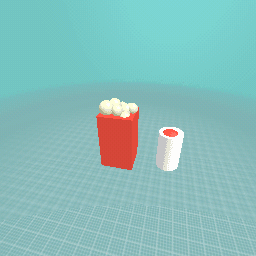 cherry juice and nice popcorn!