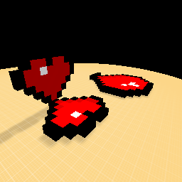 corações e um balão