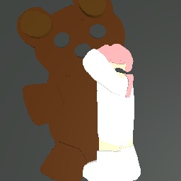 Pinkfeet_Igothacked huging a big bear