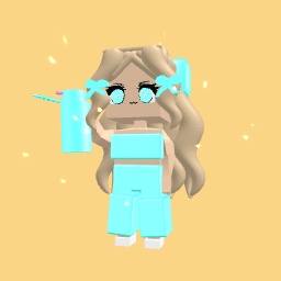 Chic blue summer  girl