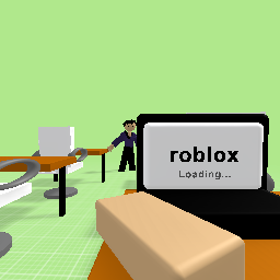 Playing roblox in class...