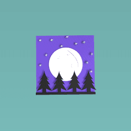 Moon and trees
