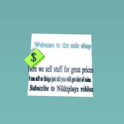 Welcome to my sale shop