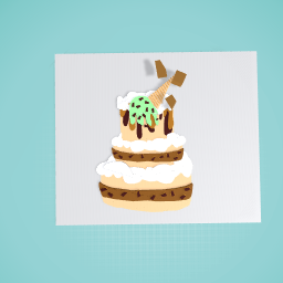 choc'n'chip mint vanilla cake