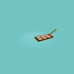 Sushi and chopsticks