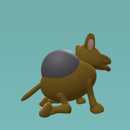 Cousin repunsles pet with a backpack on