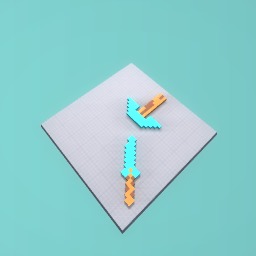 Diamond sword and pixaxe