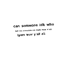 can someone?