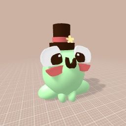 SUPER Kawaii frog with TOP HAT!