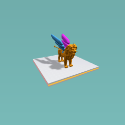 Goldin lion with wings!