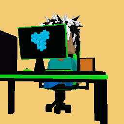 pro gamer boy with cool gaming setup